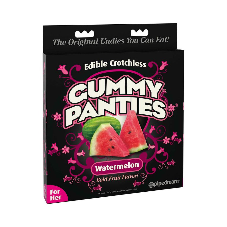Pipedream Edible Crotchless Gummy Panties Watermelon Flavor - Zateo Joy