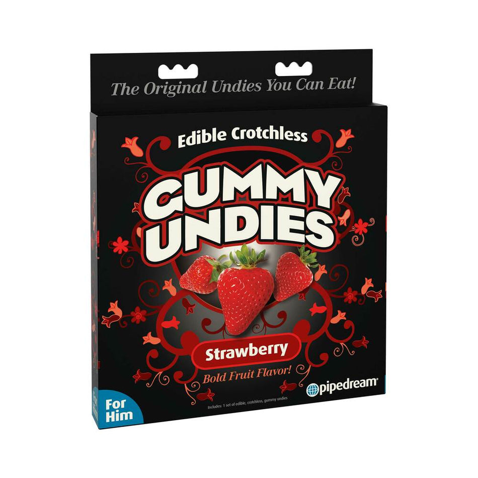 Pipedream Edible Crotchless Gummy Undies For Him Strawberry Flavor - Zateo Joy