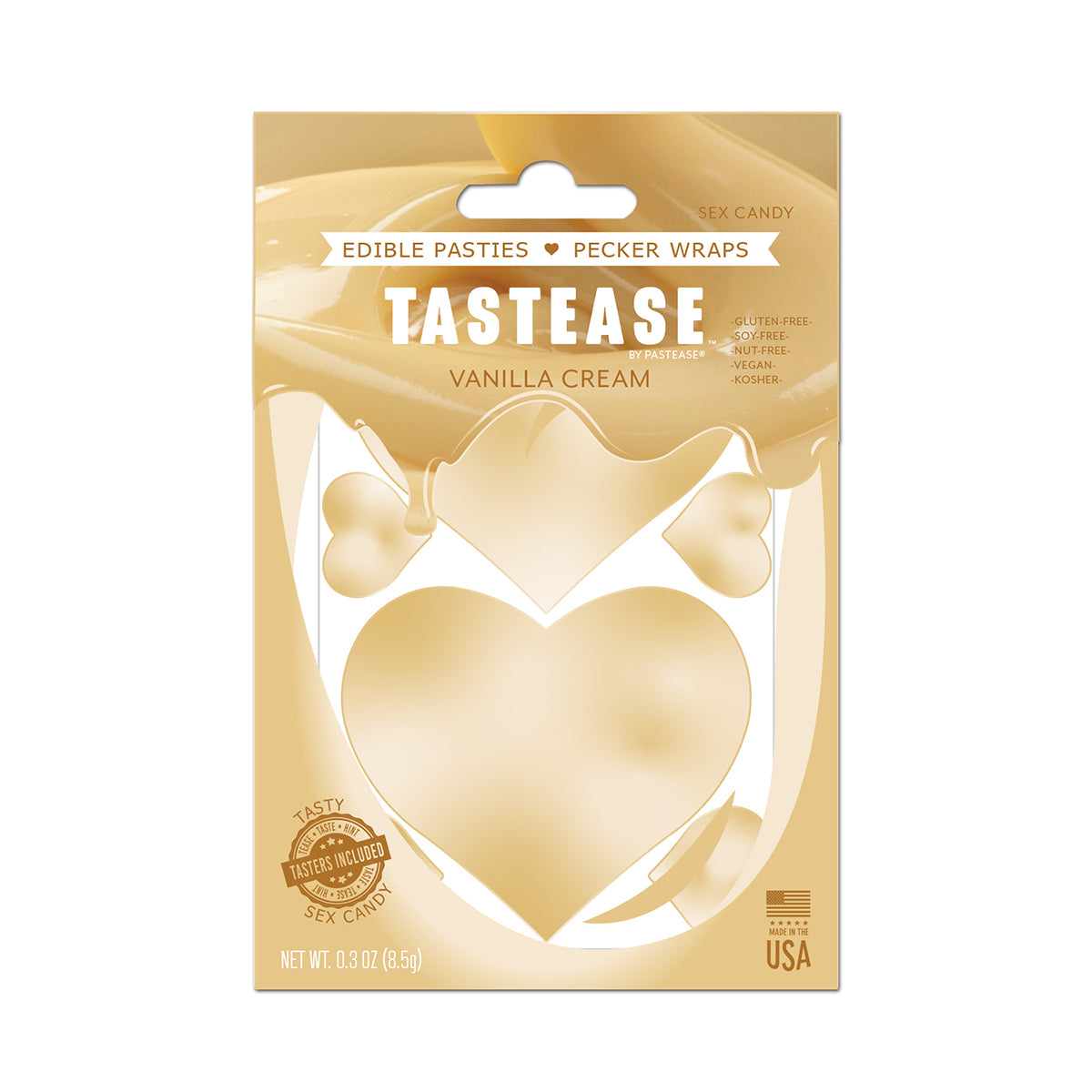 Tastease by Pastease Sweet Cream Candy Edible Pasties & Pecker Wraps - Zateo Joy