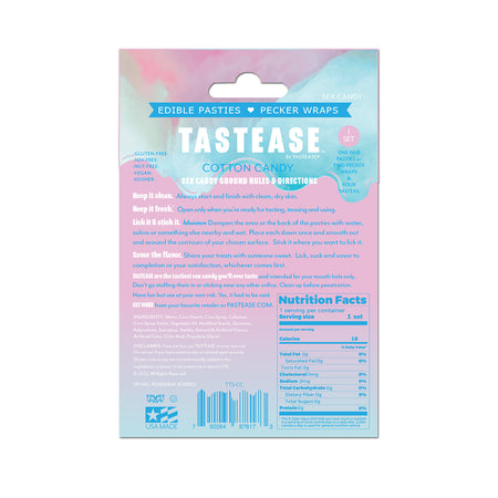 Tastease by Pastease Cotton Candy Edible Pasties & Pecker Wraps - Zateo Joy