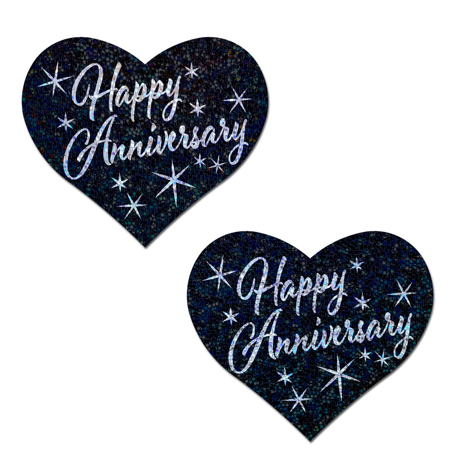 Pastease Happy Anniversary Hearts - Black - Zateo Joy