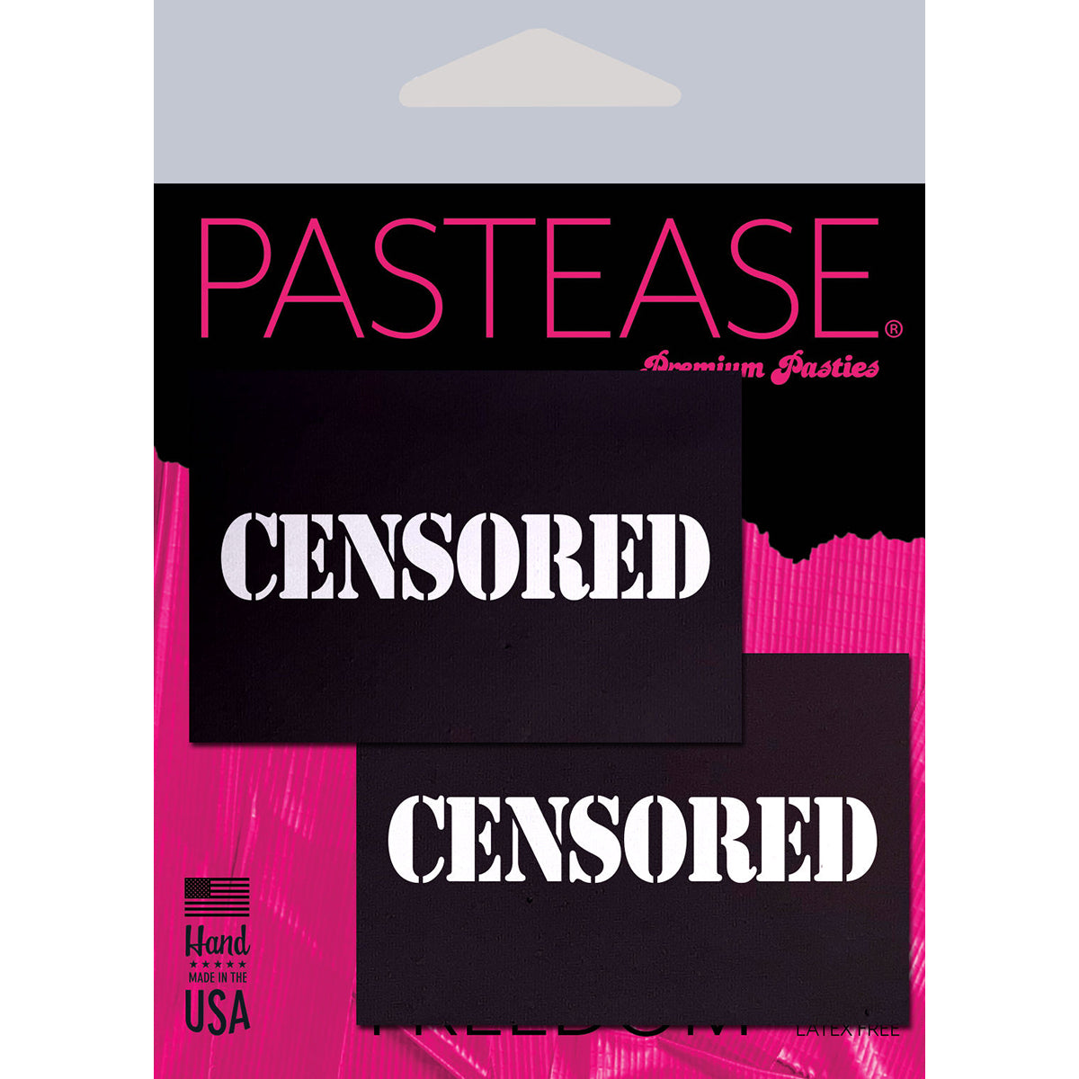 Pastease Censored: Black Censor Bars Nipple Pasties - Zateo Joy