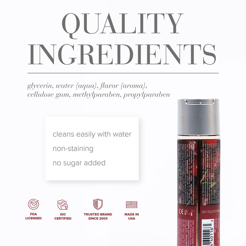 JO H2O Cherry Burst Flavored Water-Based Lubricant 4 oz. - Zateo Joy