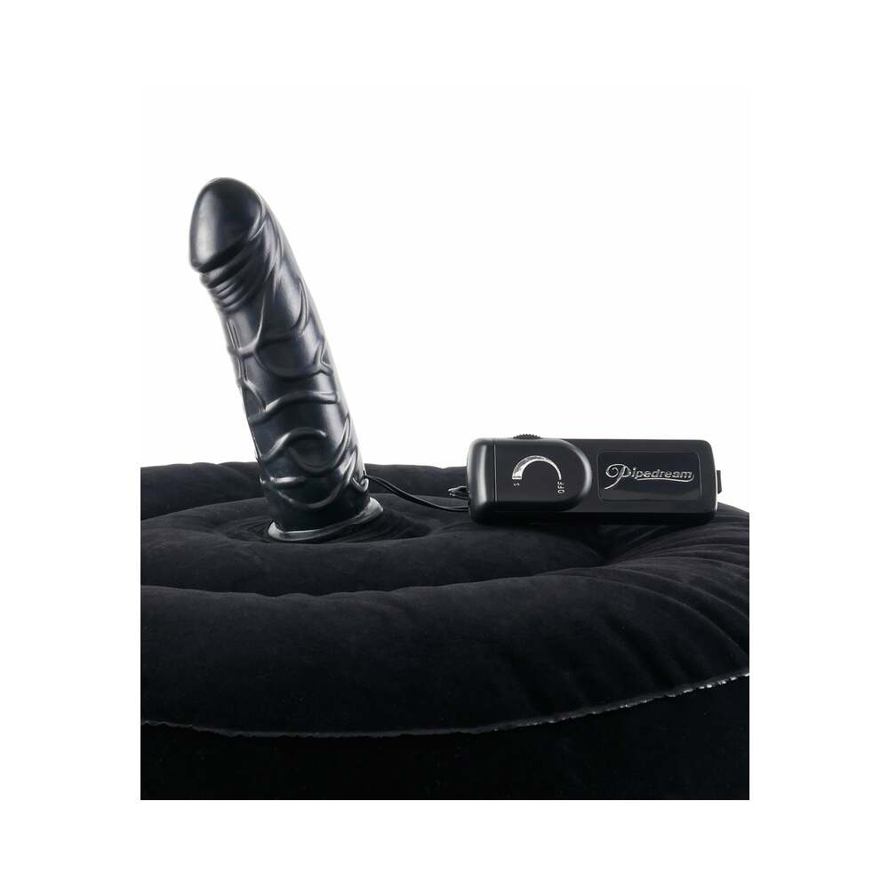 Pipedream Fetish Fantasy Series Inflatable Hot Seat With Vibrating Dildo Black - Zateo Joy