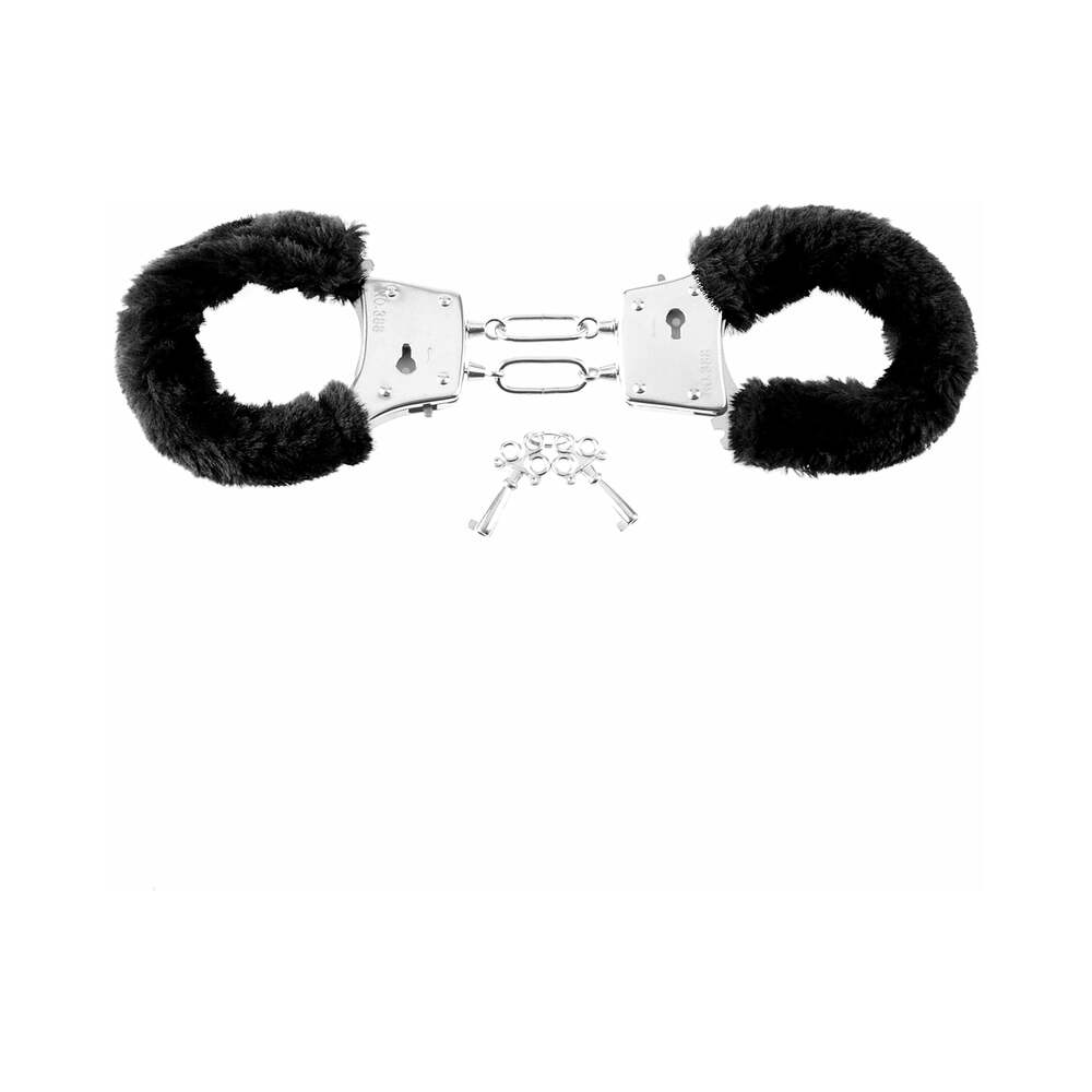 Pipedream Fetish Fantasy Series Beginner's Furry Cuffs Black - Zateo Joy