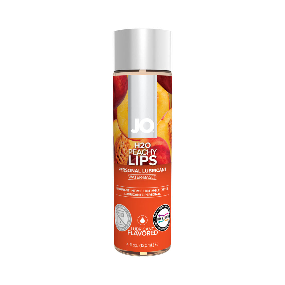 JO H2O Peachy Lips Flavored Water-Based Lubricant 4 oz. - Zateo Joy