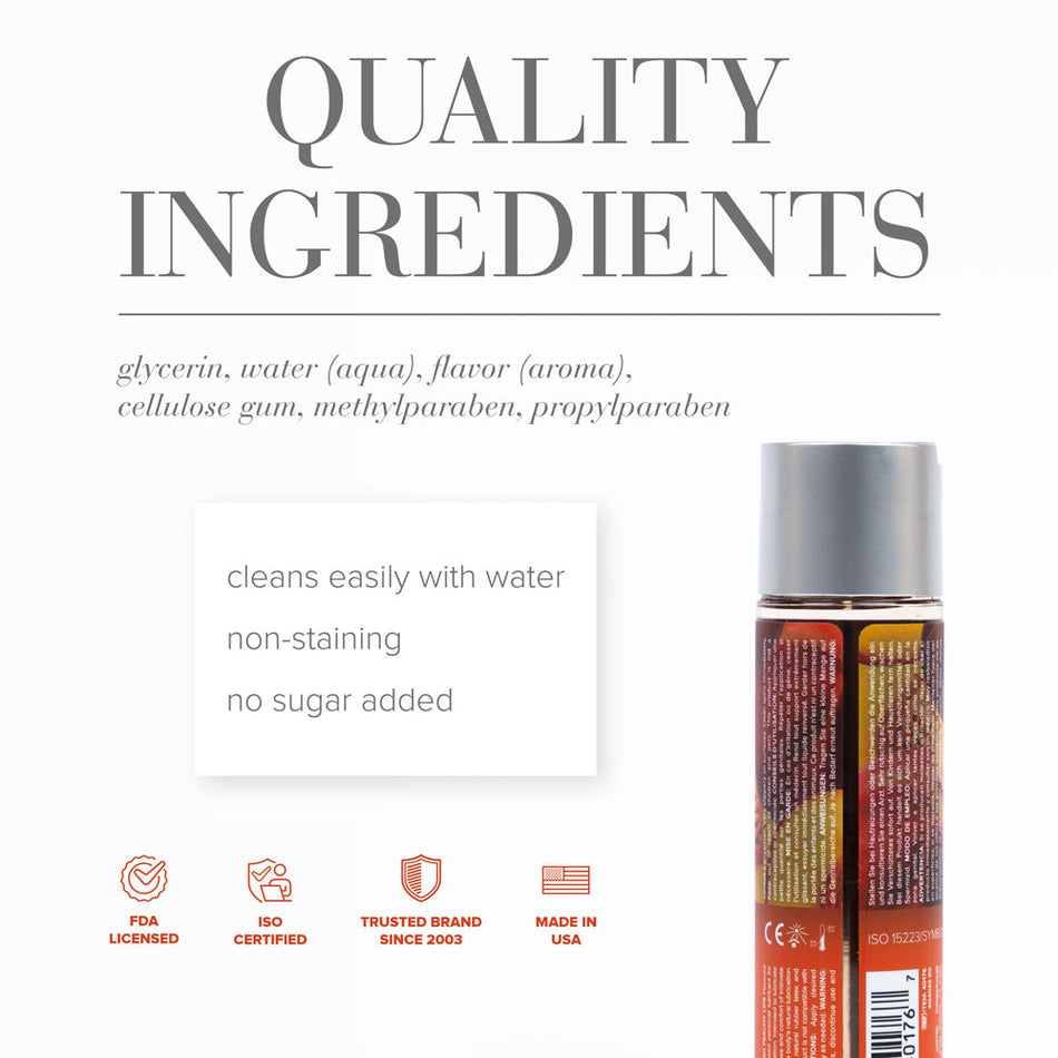 JO H2O Peachy Lips Flavored Water-Based Lubricant 4 oz. - Zateo Joy