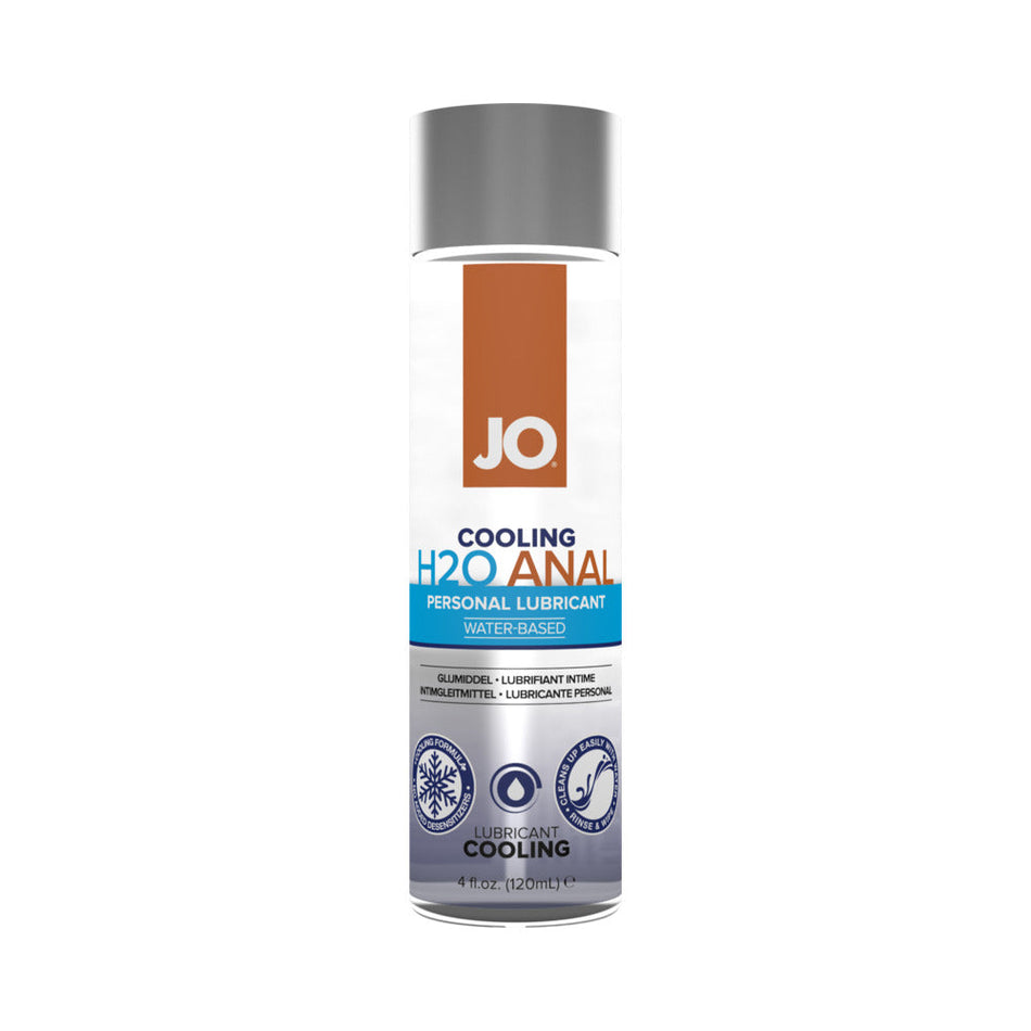 JO H2O Anal Cooling Water-Based Lubricant 4 oz. - Zateo Joy