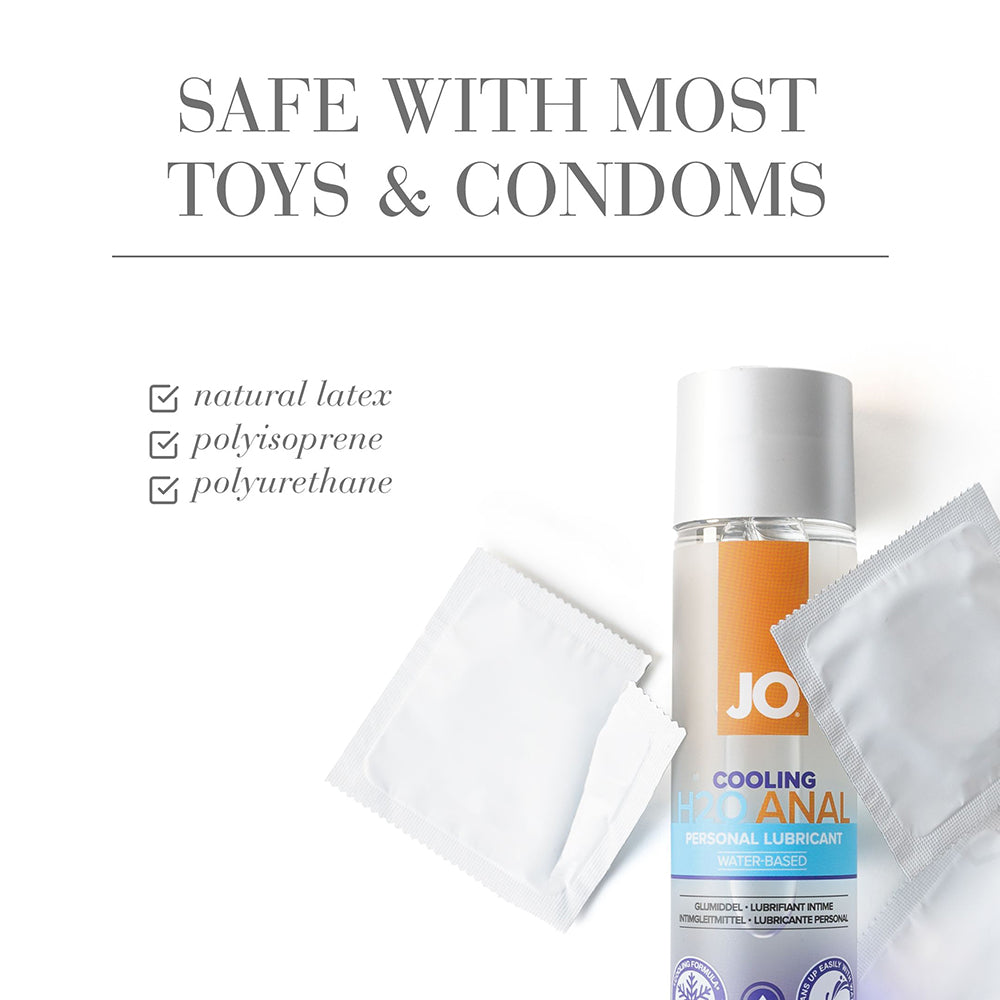 JO H2O Anal Cooling Water-Based Lubricant 4 oz. - Zateo Joy