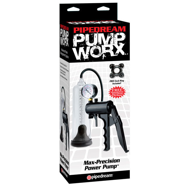 Pipedream Pump Worx Max-Precision Power Pump Clear/Black - Zateo Joy