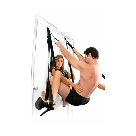 Pipedream Fetish Fantasy Series Adjustable Deluxe Fantasy Door Swing Black - Zateo Joy