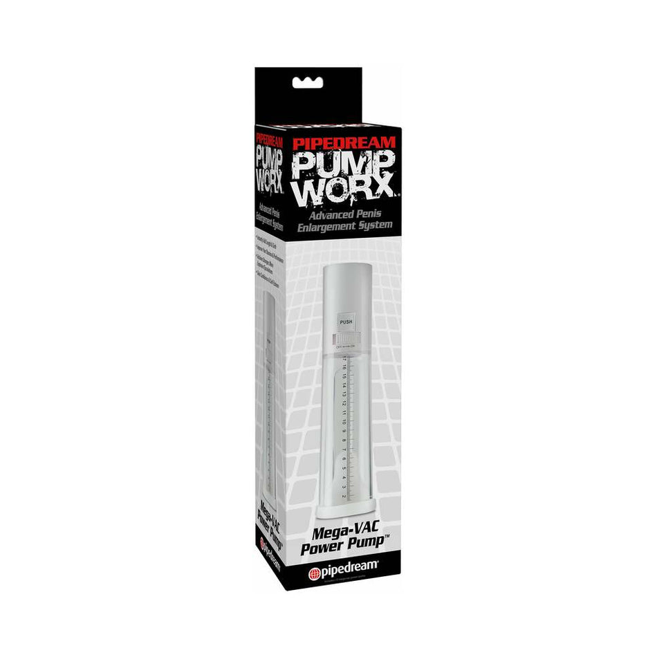 Pipedream Pump Worx MEGA-VAC Power Pump Clear/White - Zateo Joy