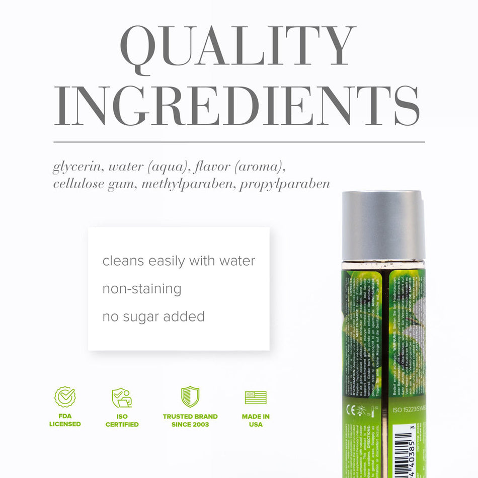 JO H2O Green Apple Delight Flavored Water-Based Lubricant 4 oz. - Zateo Joy