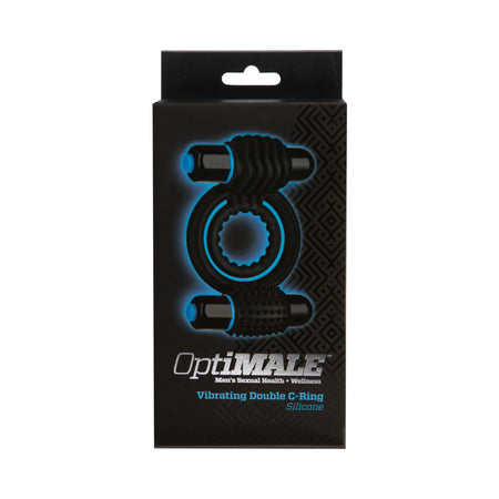 OptiMALE – Vibrating Double C-Ring Black - Zateo Joy