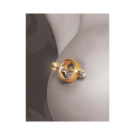 Pipedream Fetish Fantasy Gold Magnetic Nipple Clamps Gold - Zateo Joy