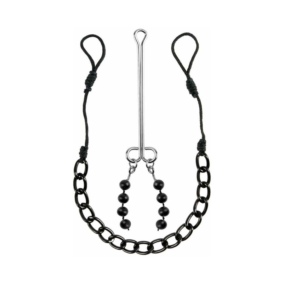 Pipedream Fetish Fantasy Series Limited Edition Adjustable Nipple & Clit Jewelry Black - Zateo Joy