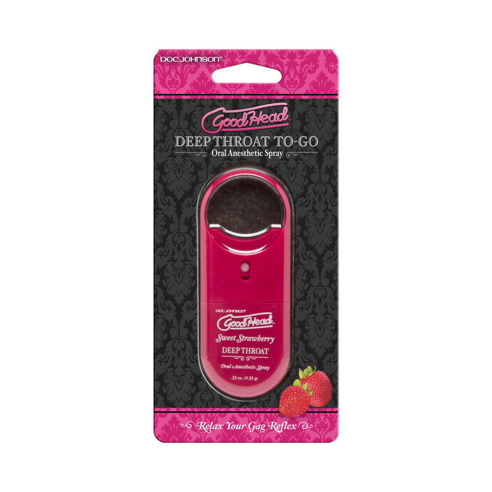 Goodhead to Go - Deep Throat Spray .33oz. Sweet Strawberry - Zateo Joy