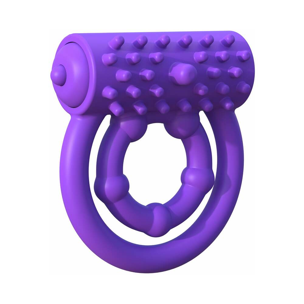 Pipedream Fantasy C-Ringz Silicone Vibrating Prolong Performance Ring Purple - Zateo Joy