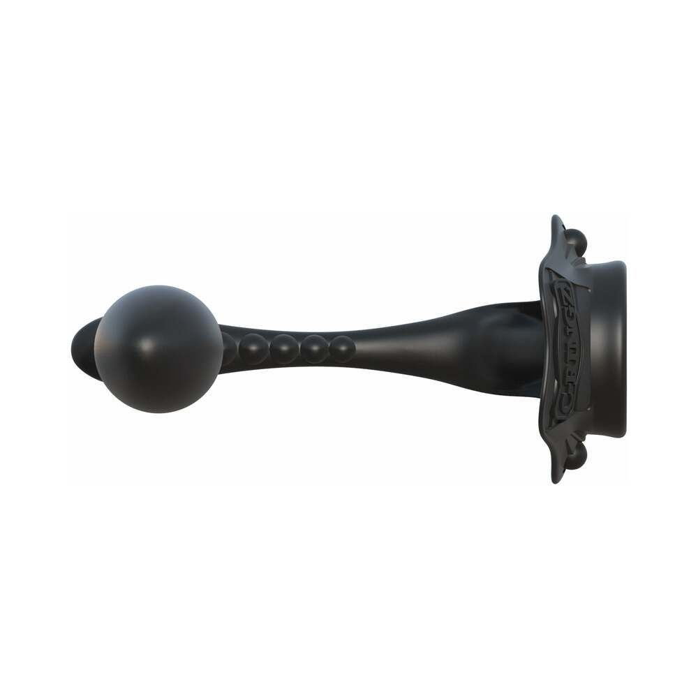 Pipedream Fantasy C-Ringz Rock Hard Ass-Gasm Vibrating Silicone Cockring With Anal Plug Black - Zateo Joy