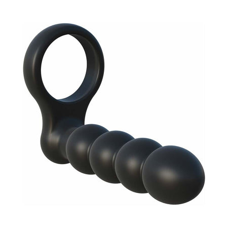 Pipedream Fantasy C-Ringz Remote Control Double Penetrator Vibrating Cockring Black - Zateo Joy