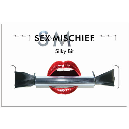 Sportsheets Sex & Mischief Silky Bit Gag Black - Zateo Joy