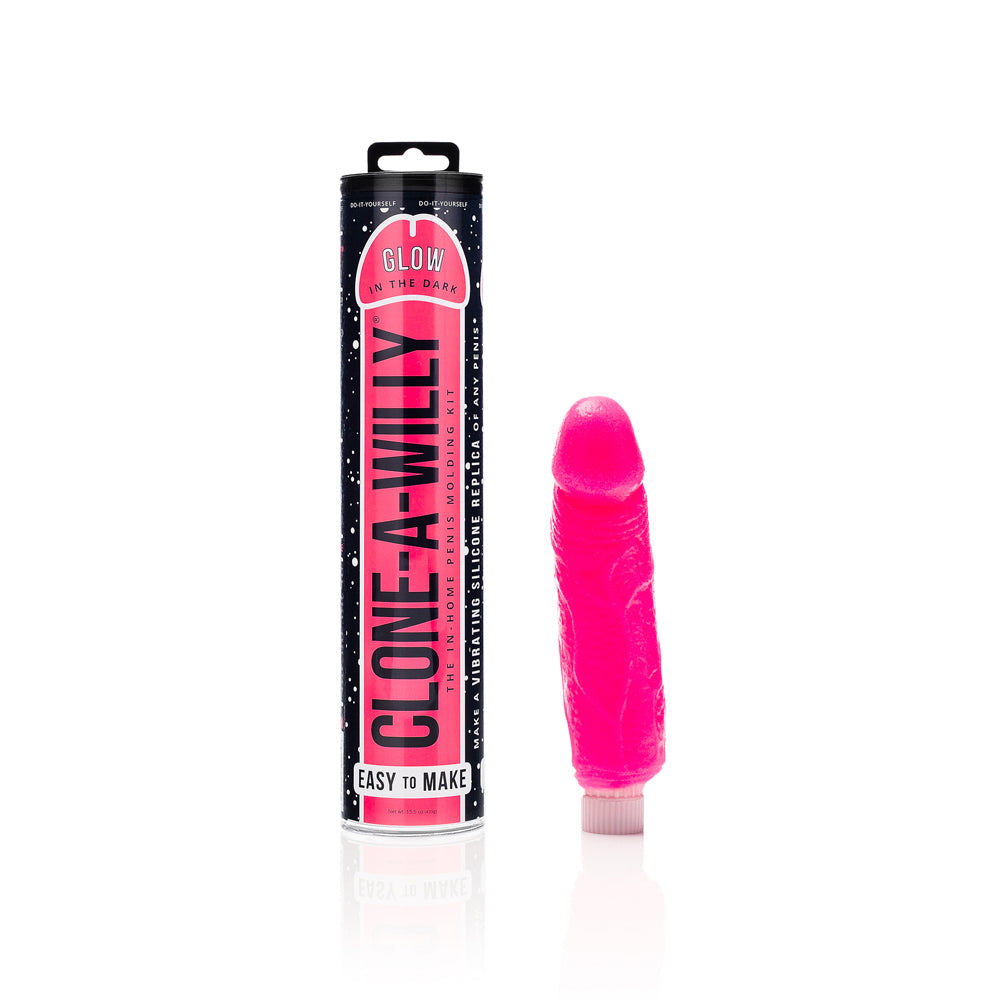 Clone-A-Willy DIY Vibrating Dildo Kit Glow-in-the-Dark Hot Pink - Zateo Joy