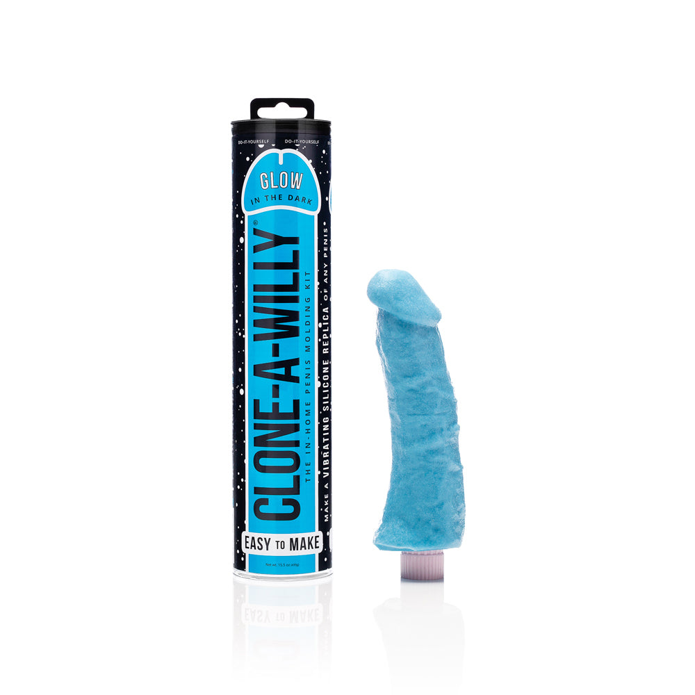 Clone-A-Willy DIY Vibrating Dildo Kit Glow-in-the-Dark Blue - Zateo Joy