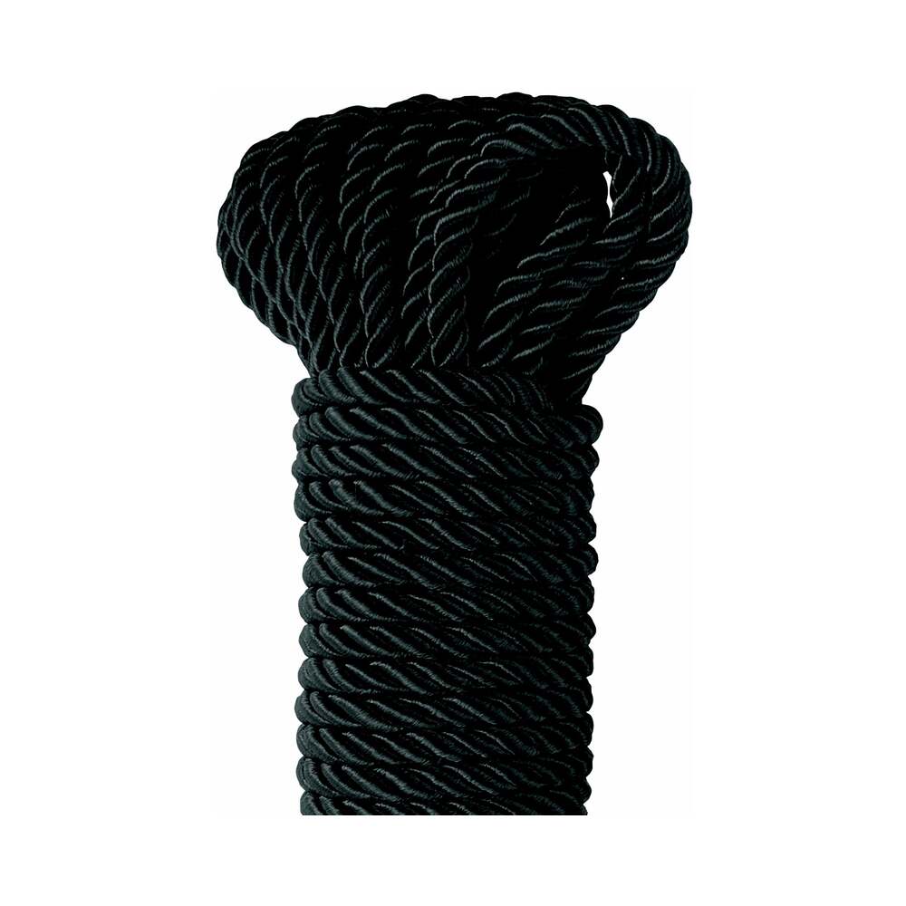 Pipedream Fetish Fantasy Series Deluxe Silk Rope 9.75 m / 32 ft. Black - Zateo Joy