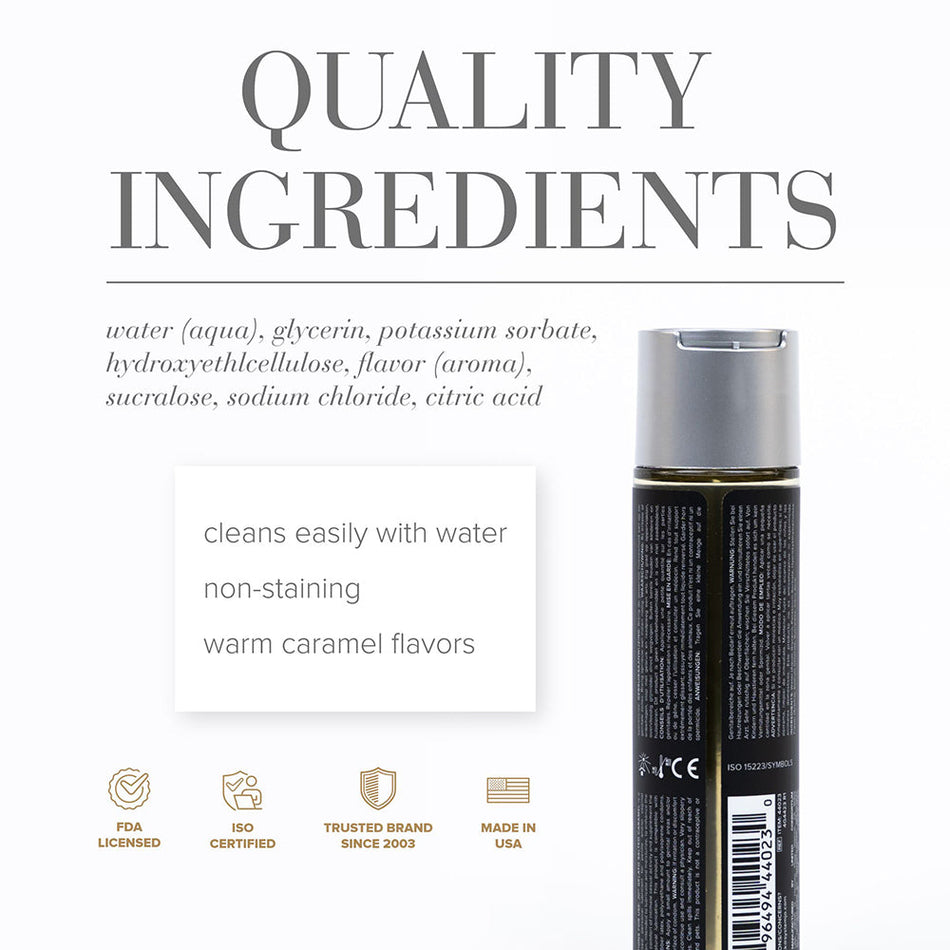 JO Gelato Salted Caramel Flavored Water-Based Lubricant 4 oz. - Zateo Joy