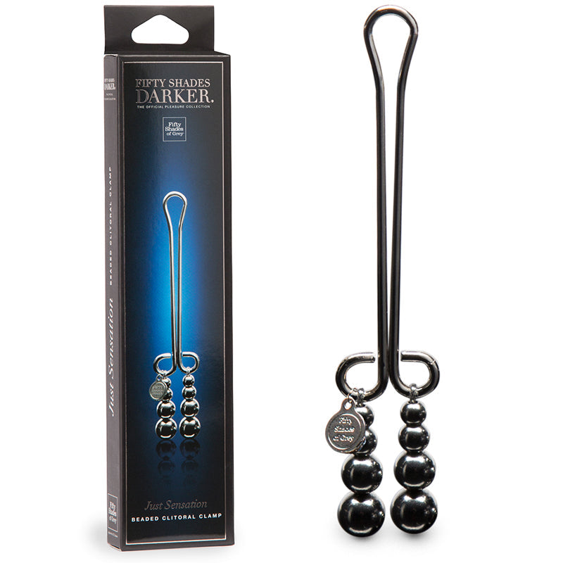 Fifty Shades Darker Just Sensation Beaded Clitoral Clamp - Zateo Joy