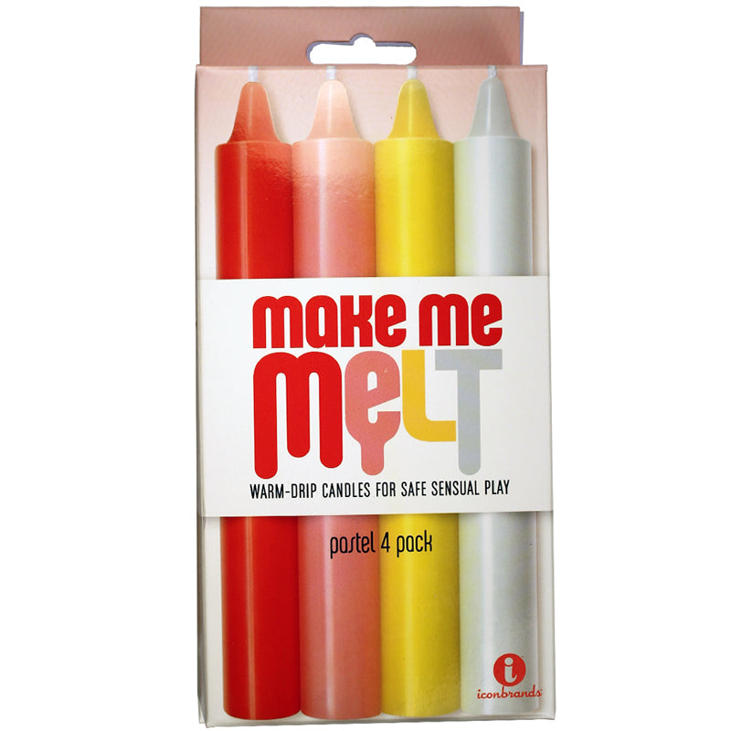 The 9's, Make Me Melt Sensual Warm-Drip Candles, 4 Pack - Zateo Joy