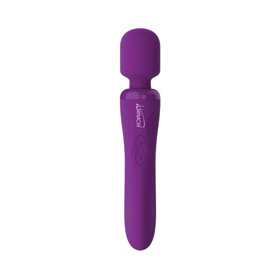 Pipedream Wanachi Body Recharger Rechargeable Silicone Wand Vibrator Purple - Zateo Joy