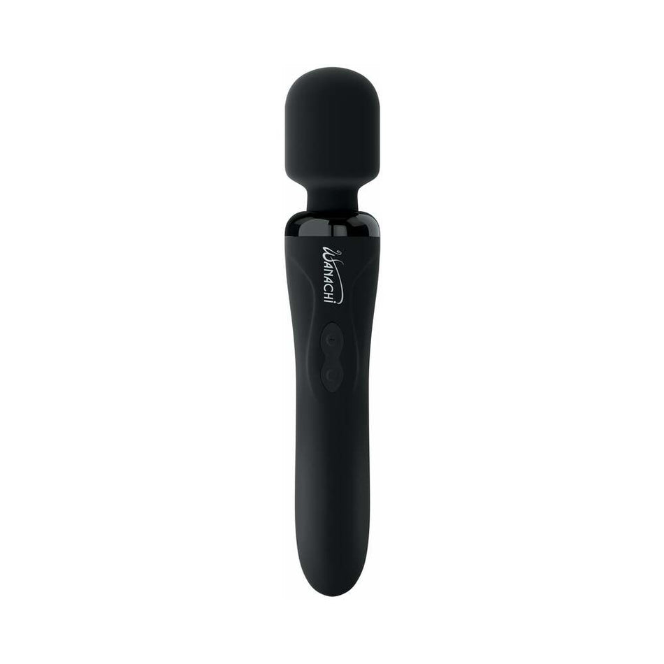 Pipedream Wanachi Body Recharger Rechargeable Silicone Wand Vibrator Black - Zateo Joy