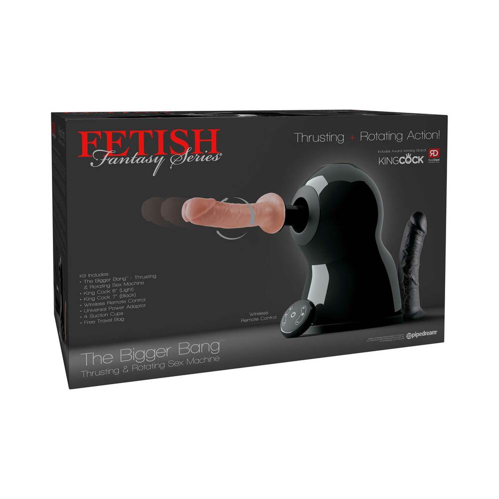 Pipedream Fetish Fantasy Series 7-Piece The Bigger Bang Thrusting & Rotating Sex Machine Kit - Zateo Joy