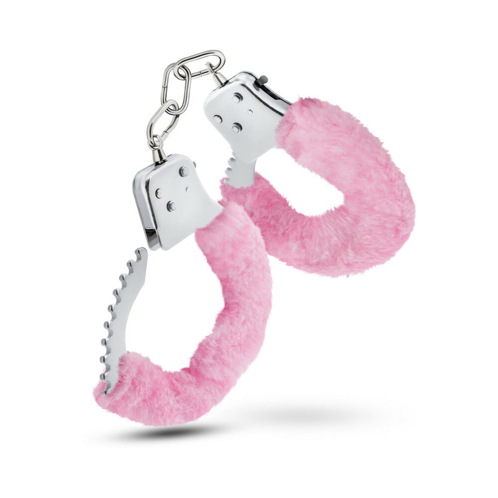 Blush Temptasia Adjustable Faux Fur Cuffs Pink - Zateo Joy