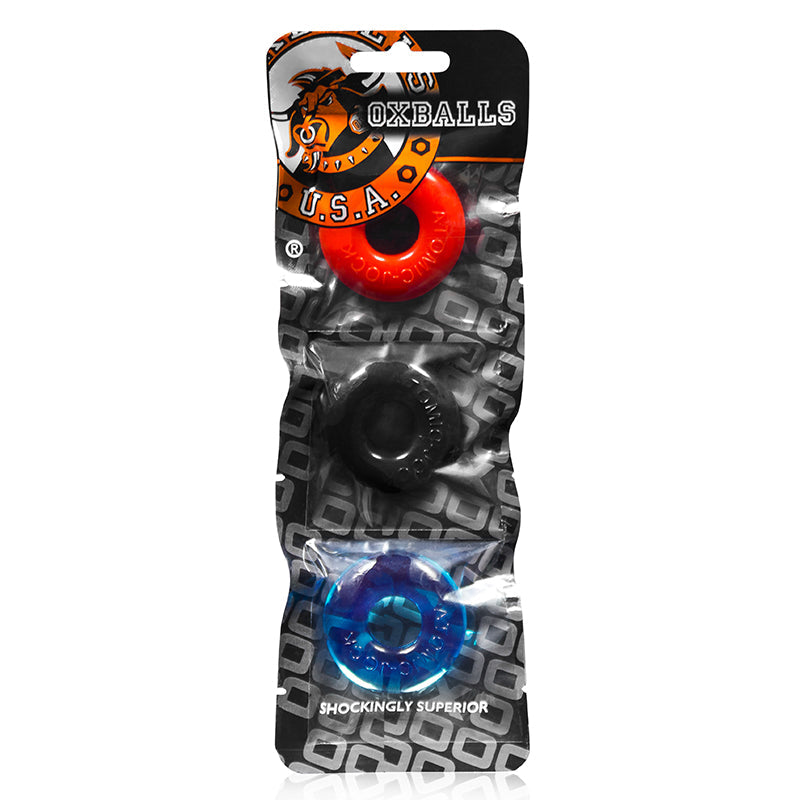 OxBalls Ringer, 3-Pack Of Do-Nut-1, Small, Multicolor - Zateo Joy