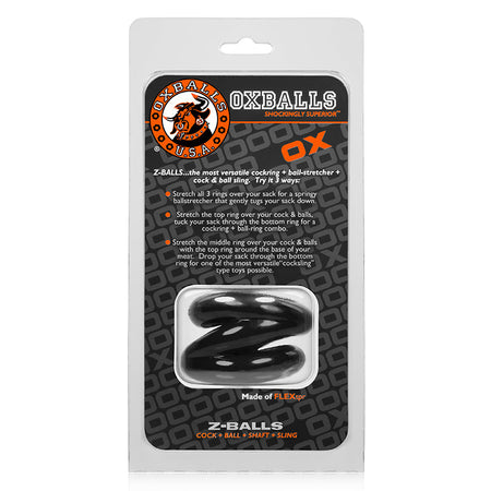 OxBalls Z-Balls, Ballstretcher, Black - Zateo Joy