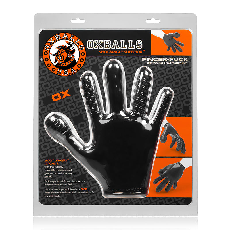 OxBalls Finger Fuck Glove, Black - Zateo Joy