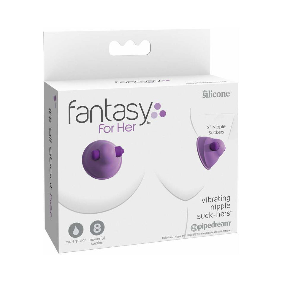 Pipedream Fantasy For Her Silicone Vibrating Nipple Suck-Hers Purple - Zateo Joy