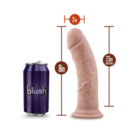 Blush Dr. Skin Realistic 8 in. Dildo with Suction Cup Beige - Zateo Joy
