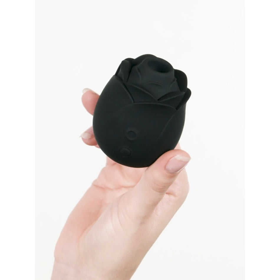 Fifty Shades of Grey Hearts and Flowers Suction Rose Black - Zateo Joy