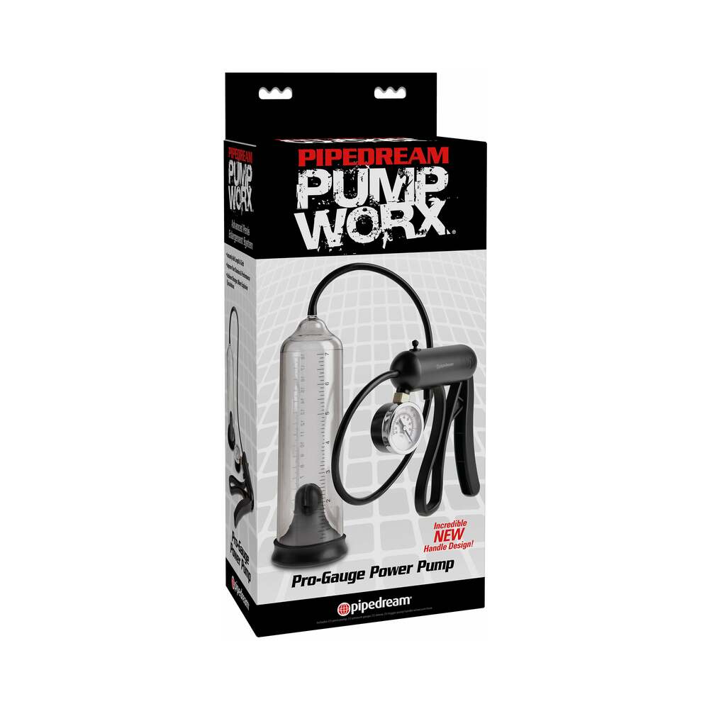 Pipedream Pump Worx Pro-Gauge Power Pump Clear/Black - Zateo Joy