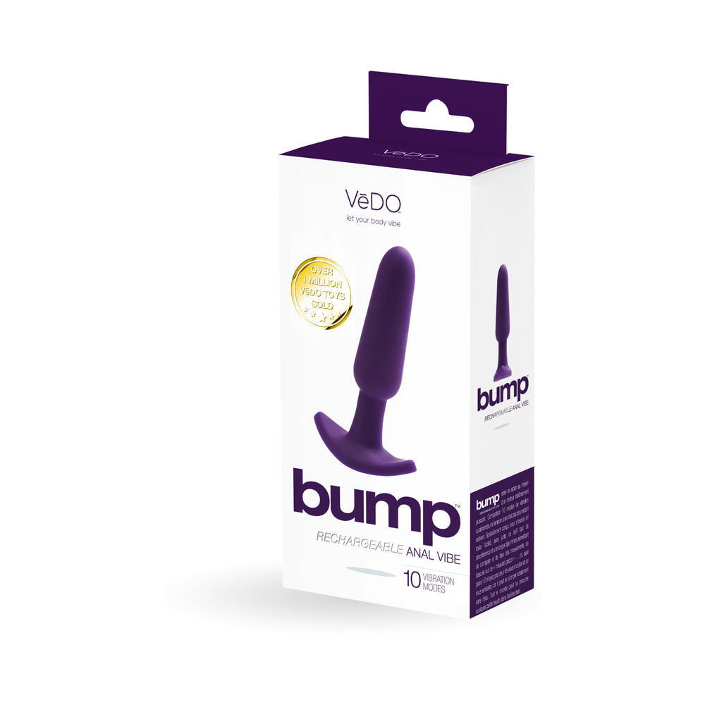 VeDO Bump Rechargeable Anal Vibe - Deep Purple - Zateo Joy