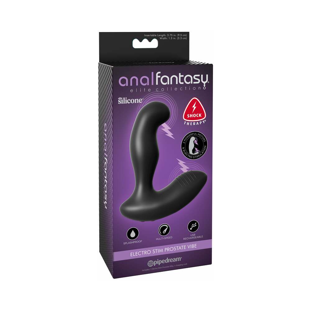 Pipedream Anal Fantasy Elite Collection Electro Stim Prostate Vibe Black - Zateo Joy