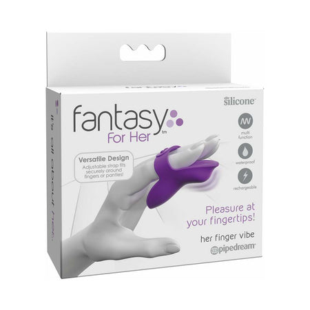 Pipedream Fantasy For Her Rechargeable Adjustable Silicone Her Finger Vibe Purple - Zateo Joy