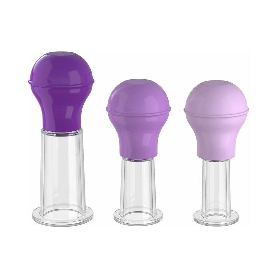 Pipedream Fantasy For Her 3-Piece Her Nipple Enhancer Set Purple - Zateo Joy