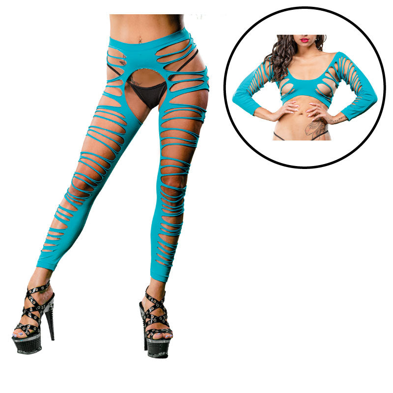 Violet Crotchless Legging  Side Strap OS Packaging Box - Zateo Joy