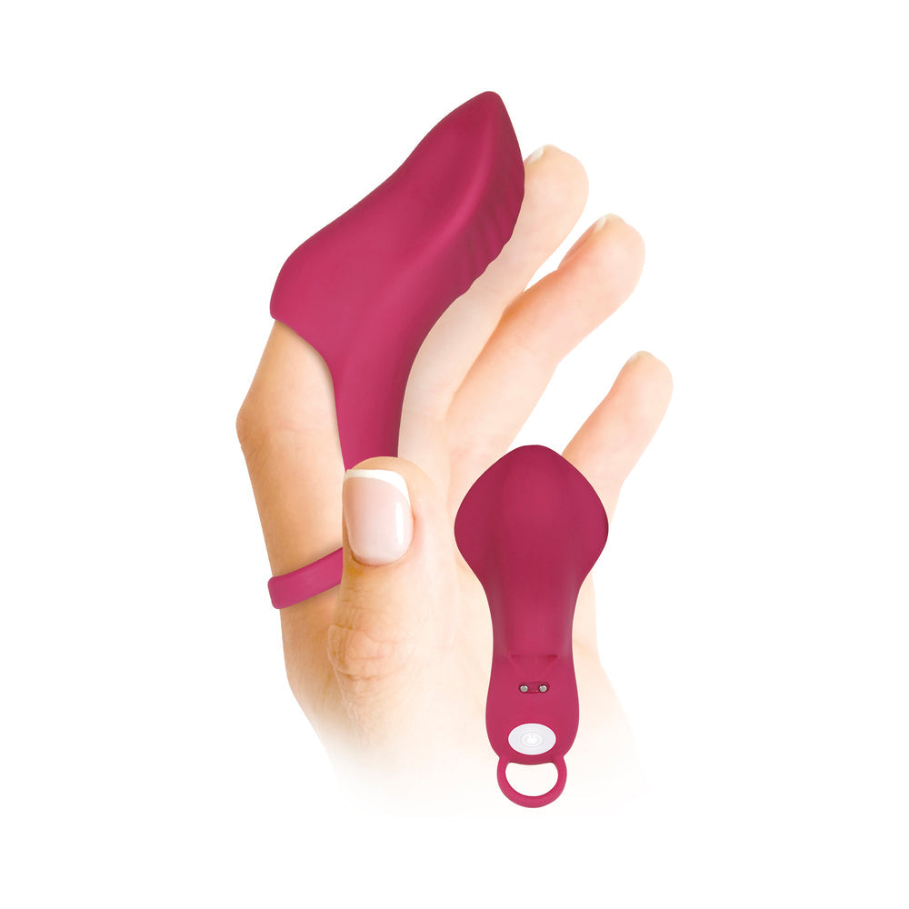 Evolved Frisky Finger Rechargeable Silicone Finger Vibrator Burgundy - Zateo Joy