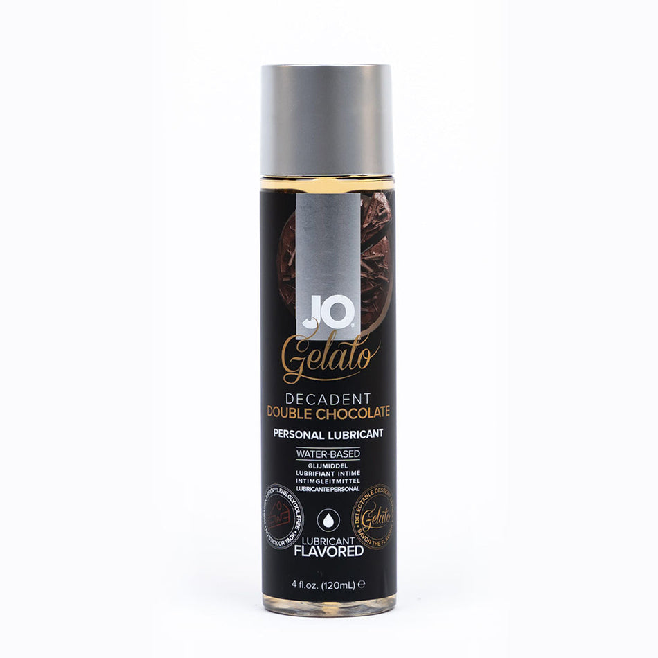 JO Gelato Decadent Double Chocolate Flavored Water-Based Lubricant 4 oz. - Zateo Joy