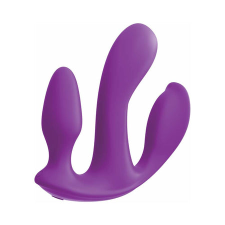 Pipedream 3Some Total Ecstasy Triple Stimulation Silicone Vibrator Purple - Zateo Joy